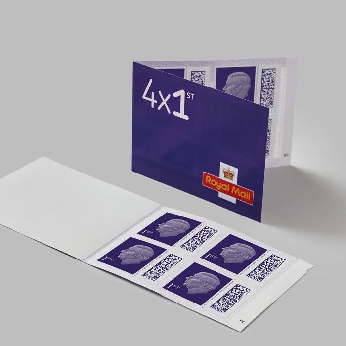 Stamps 1st Class 4X King Charles First Class Stamps Book of 4 1st Class Stamps Postage Stamps