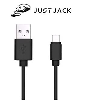 1.2m / 4ft USB to USB C Fast Charger Cable Black by Justjack