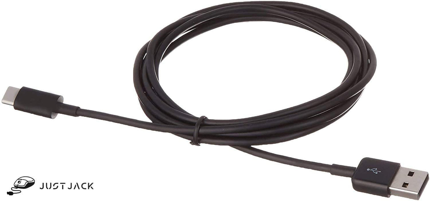 1.2m / 4ft USB to USB C Fast Charger Cable Black by Justjack