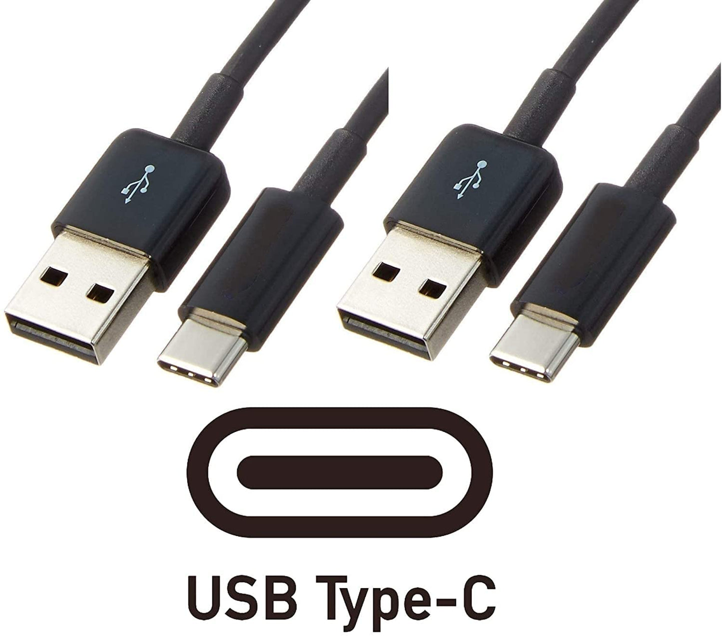 1.2m / 4ft USB to USB C Fast Charger Cable Black by Justjack