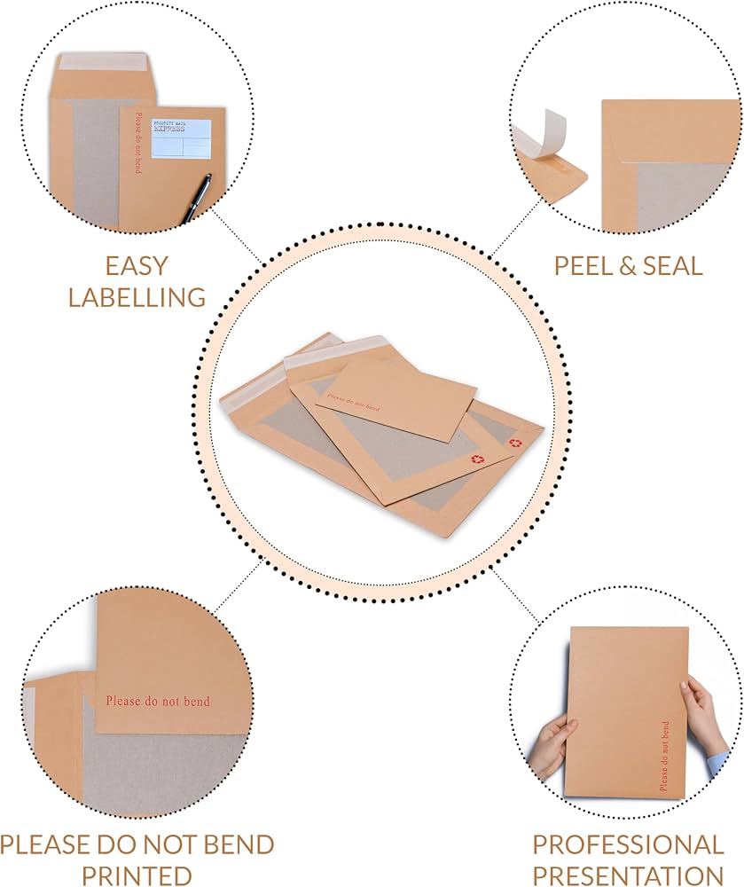 A5 Do not bend Cardboard Envelope C5 Suitable for Letters Peel & Seel Self Adhesive