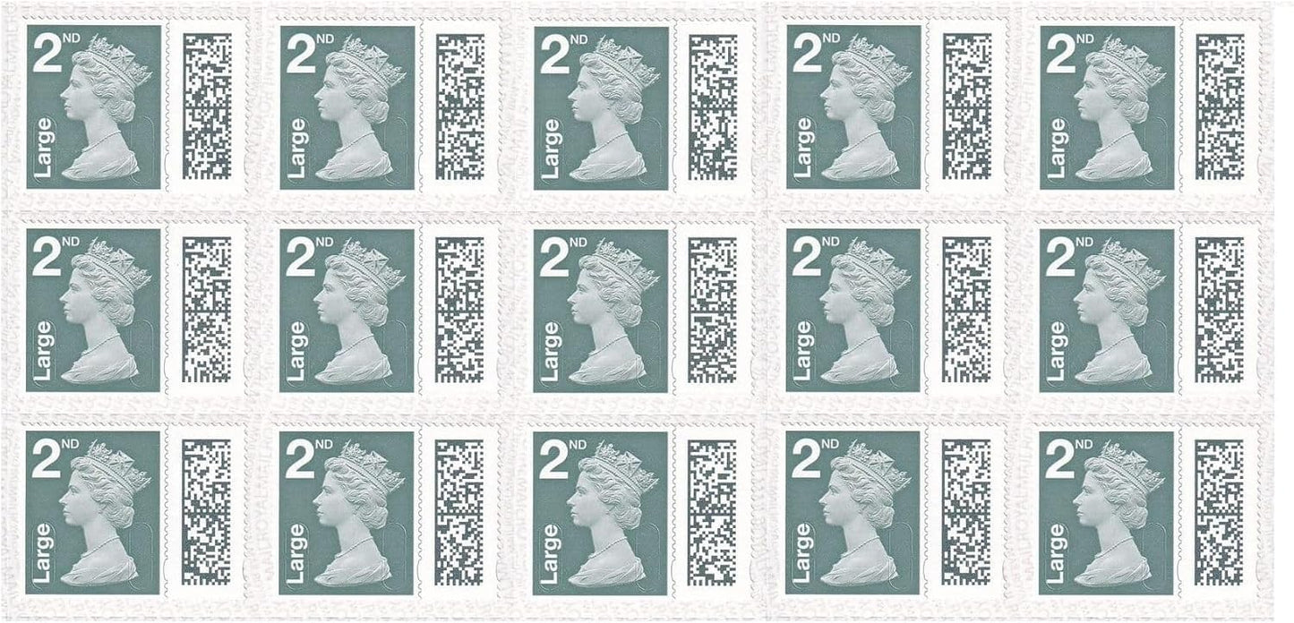 15 x 2nd Class Large Letter Stamps
