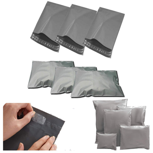 A5 C5 Grey Opaque Poly Bag Mailing Bag Plastic Peel & Seel Letters, Large Letters, Small Parcels
