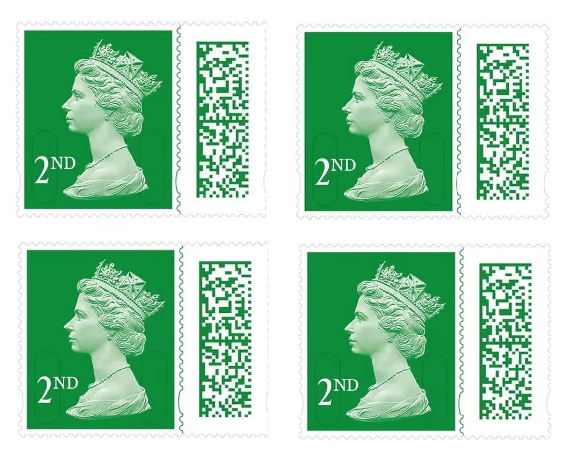 4 x 2nd Class Stamps 4 Second Class Stamps