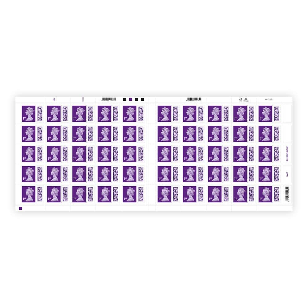 Royal Mail 50 x 1st Class BARCODED Standard Self Adhesive Postage Stamps