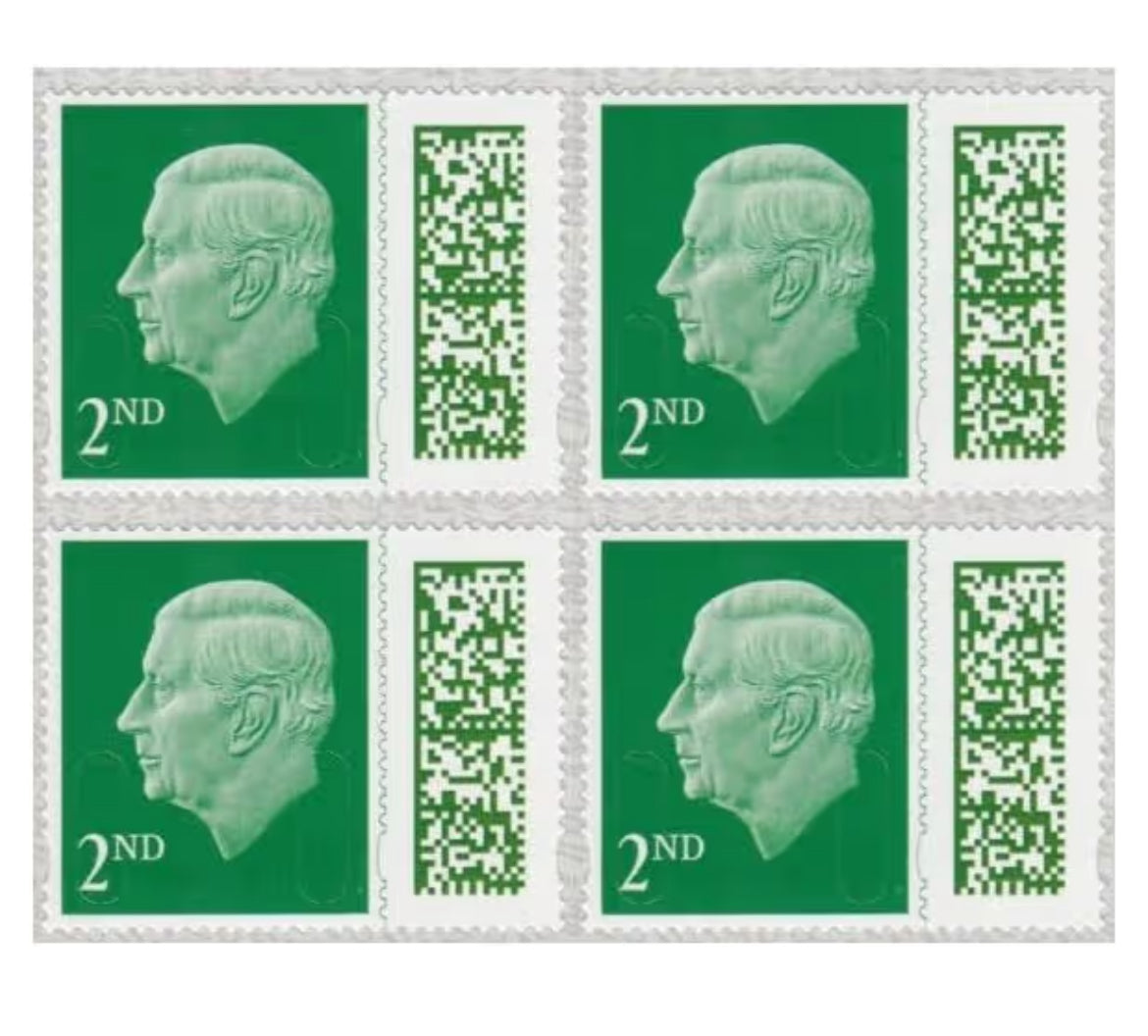4 x 2nd Class Stamps 4 Second Class Stamps