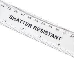 Q-Connect Ruler Shatterproof 300mm Clear Cm, MM & Inches 30cm