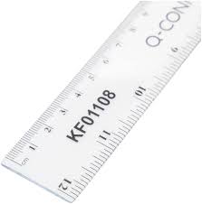 Q-Connect Ruler Shatterproof 300mm Clear Cm, MM & Inches 30cm