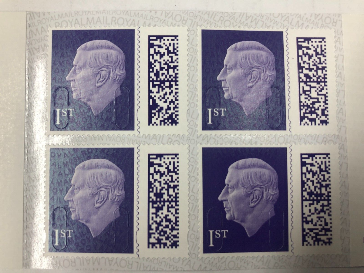 Stamps 1st Class 4X King Charles First Class Stamps Book of 4 1st Class Stamps Postage Stamps